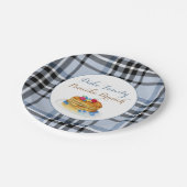 Pannenkoeken Brunch Plaid Papieren Bordje (Gekanteld)