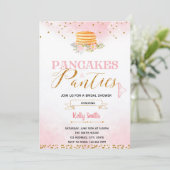 Pannenkoeken en ondergoed lingerie uitnodiging (Staand voorkant)