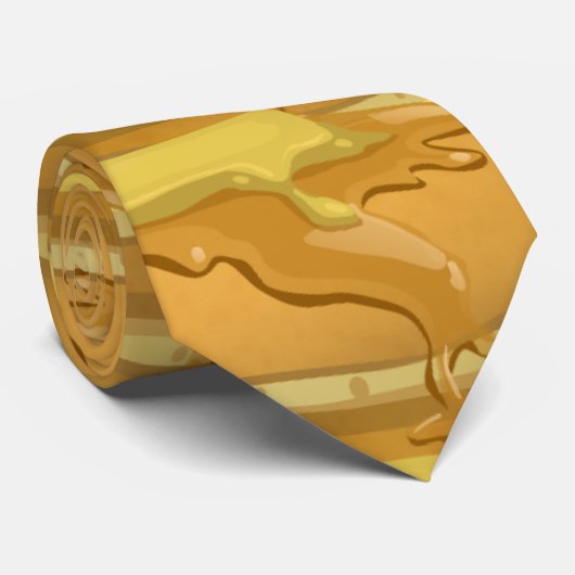 Pannenkoeken en paardenstroop schattig stropdas (Opgerold)