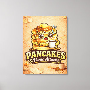 Pannenkoeken en Paniekaanvallen - Foodie Vrienden Canvas Afdruk