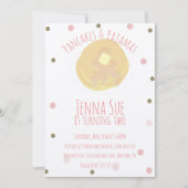 Pannenkoeken en Pyjama Slaapfeest Meisje Confetti Kaart (Voorkant)