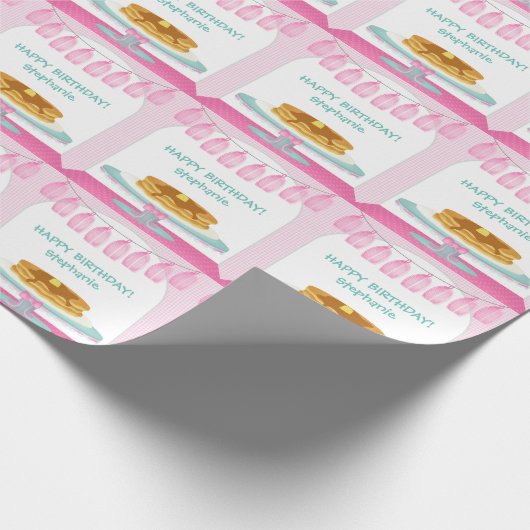 Pannenkoeken en pyjama's cadeaupapier (Hoek)