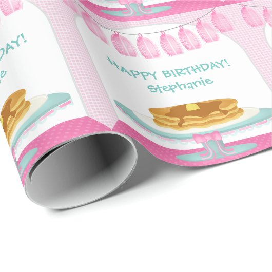 Pannenkoeken en pyjama's cadeaupapier (Rol Hoek)