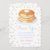Pannenkoeken en pyjama's Glitter Dot Star Kind Bir Bedankkaart (Voorkant / Achterkant)
