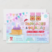 Pannenkoeken en pyjama's Kerst Verjaardag Eenhoorn Kaart (Voorkant)