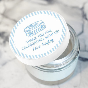 Pannenkoeken en Pyjama's Ontbijt Bedankt Ronde Sticker