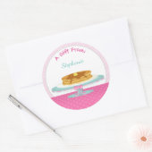 Pannenkoeken en pyjama's ronde sticker (Envelop)