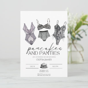 Pannenkoeken en slipjes lingerie bruidsfeest kaart
