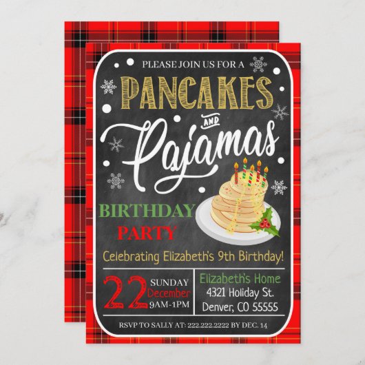 Pannenkoeken en uitnodiging tot het indienen van p (Voorkant / Achterkant)
