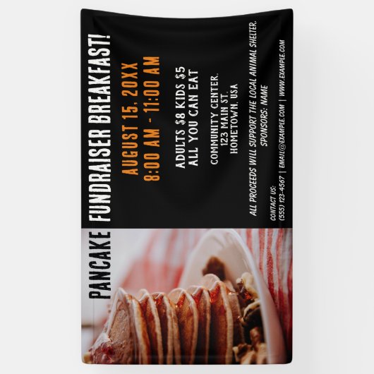 Pannenkoeken Fondsenwerving Banner (Verticaal)