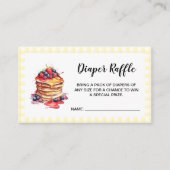 Pannenkoeken Gingham Plaid Luier Raffle Informatiekaartje (Voorkant)