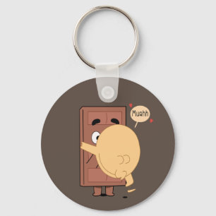 Pannenkoeken Kussen Choco Grappige Schattigee Kopp Sleutelhanger