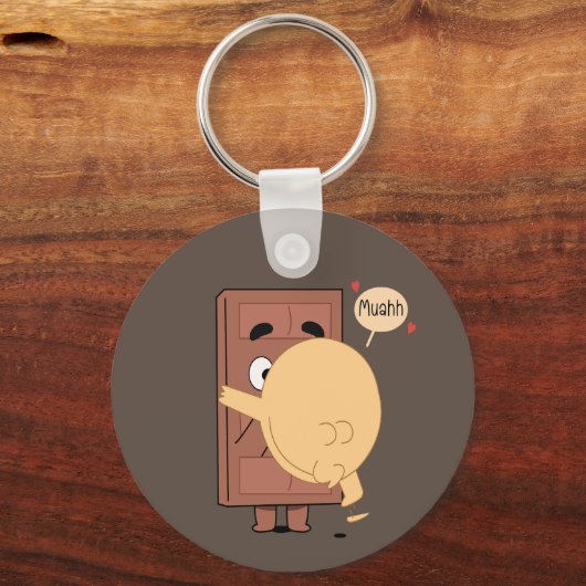 Pannenkoeken Kussen Choco Grappige Schattigee Kopp Sleutelhanger (Voorkant)