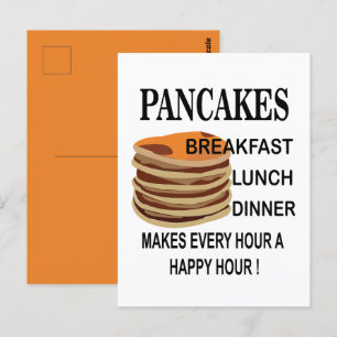 Pannenkoeken maakt elk uur een happy hour pannenko briefkaart