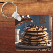 Pannenkoeken met chocolade chips. sleutelhanger (Voorkant)