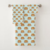 Pannenkoeken met Maple Syrup en Polkadot Pattern Bad Handdoek (Insitu)