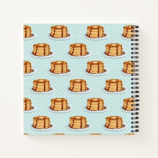 Pannenkoeken met Maple Syrup en Polkadot Pattern Notitieboek (Achterkant)