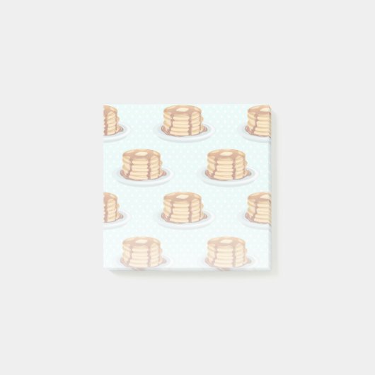 Pannenkoeken met Maple Syrup en Polkadot Pattern Post-it® Notes (Voorkant)