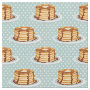 Pannenkoeken met Maple Syrup en Polkadot Pattern Stof