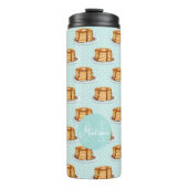 Pannenkoeken met Maple Syrup en Polkadot Pattern Thermosbeker (Voorkant)