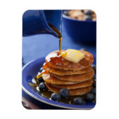 Pannenkoeken met stroop en bosbessen magneet (Verticaal)