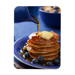 Pannenkoeken met stroop en bosbessen magneet