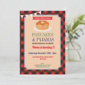 Pannenkoeken & Pyjama Feest Kerst Pyjama Rood Kaart (Staand voorkant)