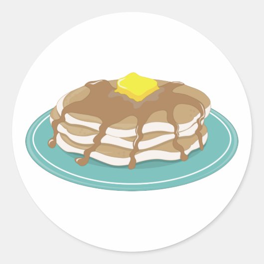pannenkoeken ronde sticker (Voorkant)