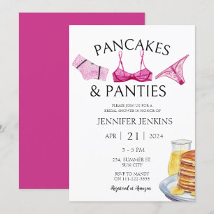 Pannenkoeken & slipjes roze lingerie Vrijgezellenf Kaart
