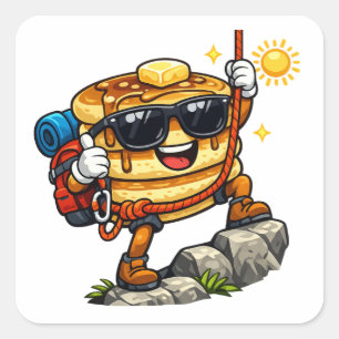 Pannenkoeken Stapelen Klimmen Vierkante Sticker