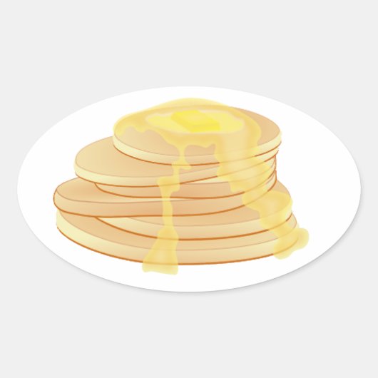 Pannenkoeken stickers - ovalen (Voorkant)