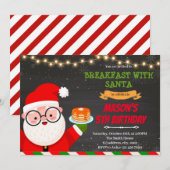 Pannenkoekenontbijt met Kerstman-feest Kaart (Voorkant / Achterkant)