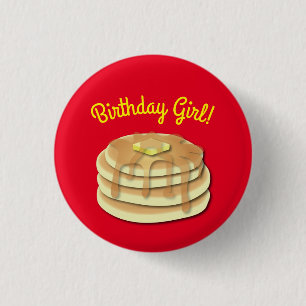 Pannenkoekenverjaardagsfeestje Ronde Button 3,2 Cm