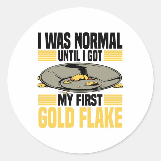 Panning voor goud ronde sticker (Voorkant)