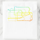 pannsylvania chill blur rechthoekige sticker (Tas)