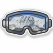 Pano Open op maat gesneden vinyl sticker (Voorkant)