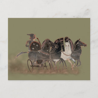 Panoply - Oude Griekse chariot en paarden sluiten Briefkaart