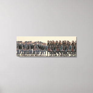 Panoply - Oude Griekse hoplietgevecht Canvas Afdruk
