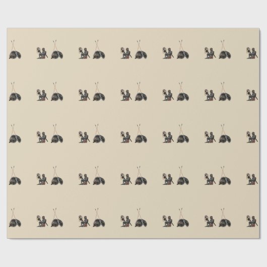 Panoply - Oude Griekse hoplite met helm Cadeaupapier (Vlak)