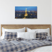 Panorama aérien de nuit à Paris Imprimer toile (Insitu(Chambre))