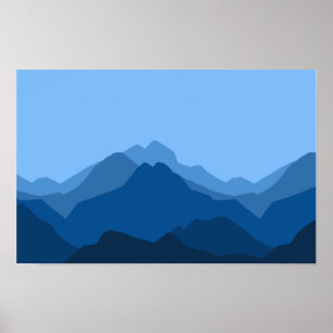 Panorama berglandschap poster