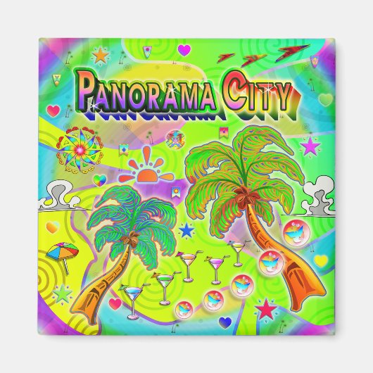 Panorama City Mind focus Magnet Magneet (Voorkant)