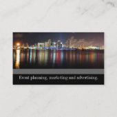 Panorama de nuit de Miami - carte de visite (Dos)