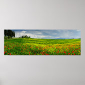 Panorama du paysage toscan Poster (Devant)
