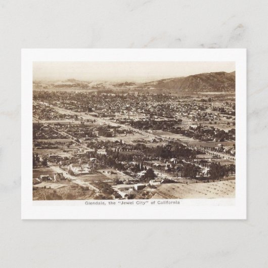 Panorama, Glendale, Vintage van Californië Briefkaart (Voorkant)
