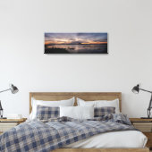 Panorama met zonsondergang in het Myvatenmeer Canvas Afdruk (Insitu (Slaapkamer))