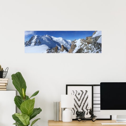 Panorama Mont Blanc Frankrijk Poster (Thuiskantoor)