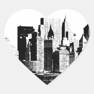 Panorama New York City Heart Sticker