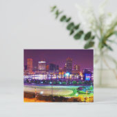 Panorama of Baltimore's Inner Harbour Night Skylin Briefkaart (Staand voorkant)