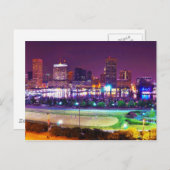 Panorama of Baltimore's Inner Harbour Night Skylin Briefkaart (Voorkant / Achterkant)